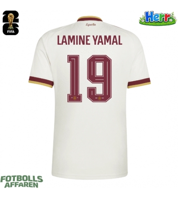 Spanien Lamine Yamal #19 Bortatröja VM 2026 Kortärmad